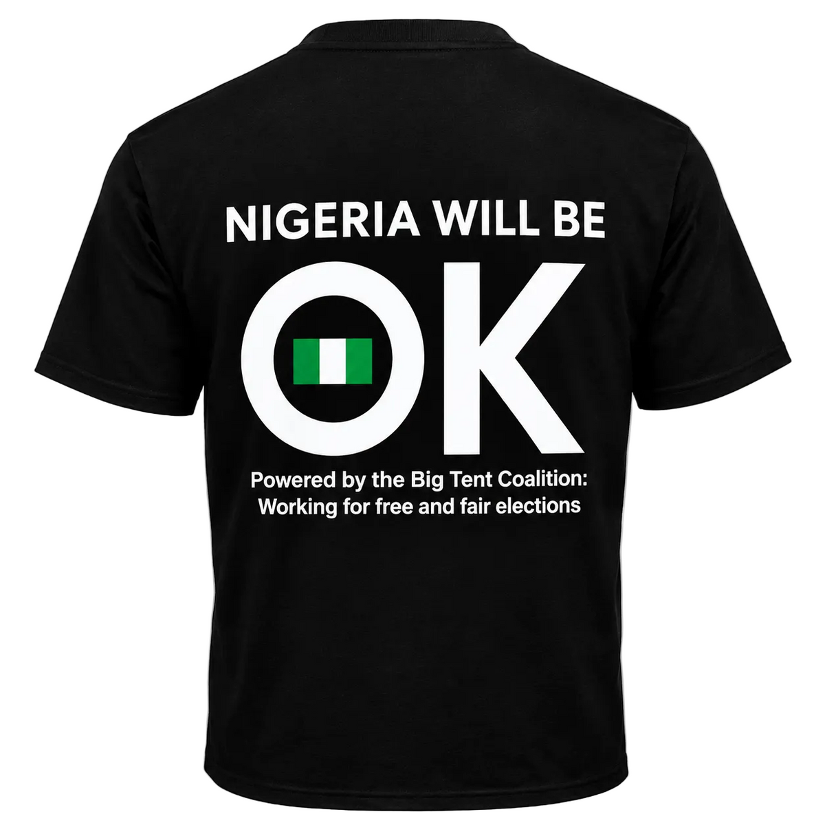 Nigeria Will Be OK polo shirt featuring campaign design for casual