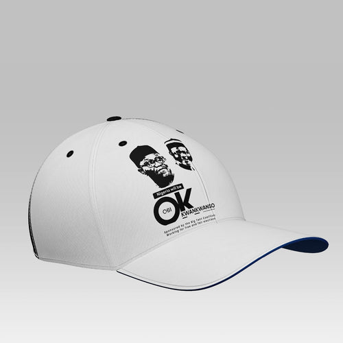 baseball cap featuring the Obi Kwankwaso campaign design