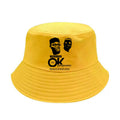 Yellow bucket hat featuring the Obi Kwankwaso campaign design