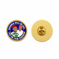 Gold round Nigeria Will Be OK campaign pin