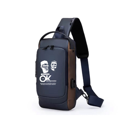 Black Obi Kwankwaso, campaign crossbody bag, men’s crossbody bag
