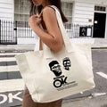 Large cream canvas bag featuring the Nigeria Will Be OK design