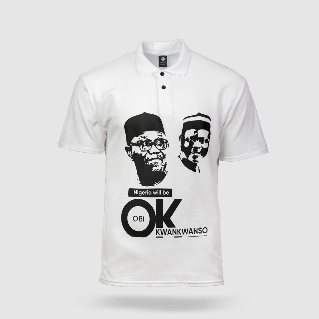 Nigeria Will Be OK polo shirt featuring campaign design for casual