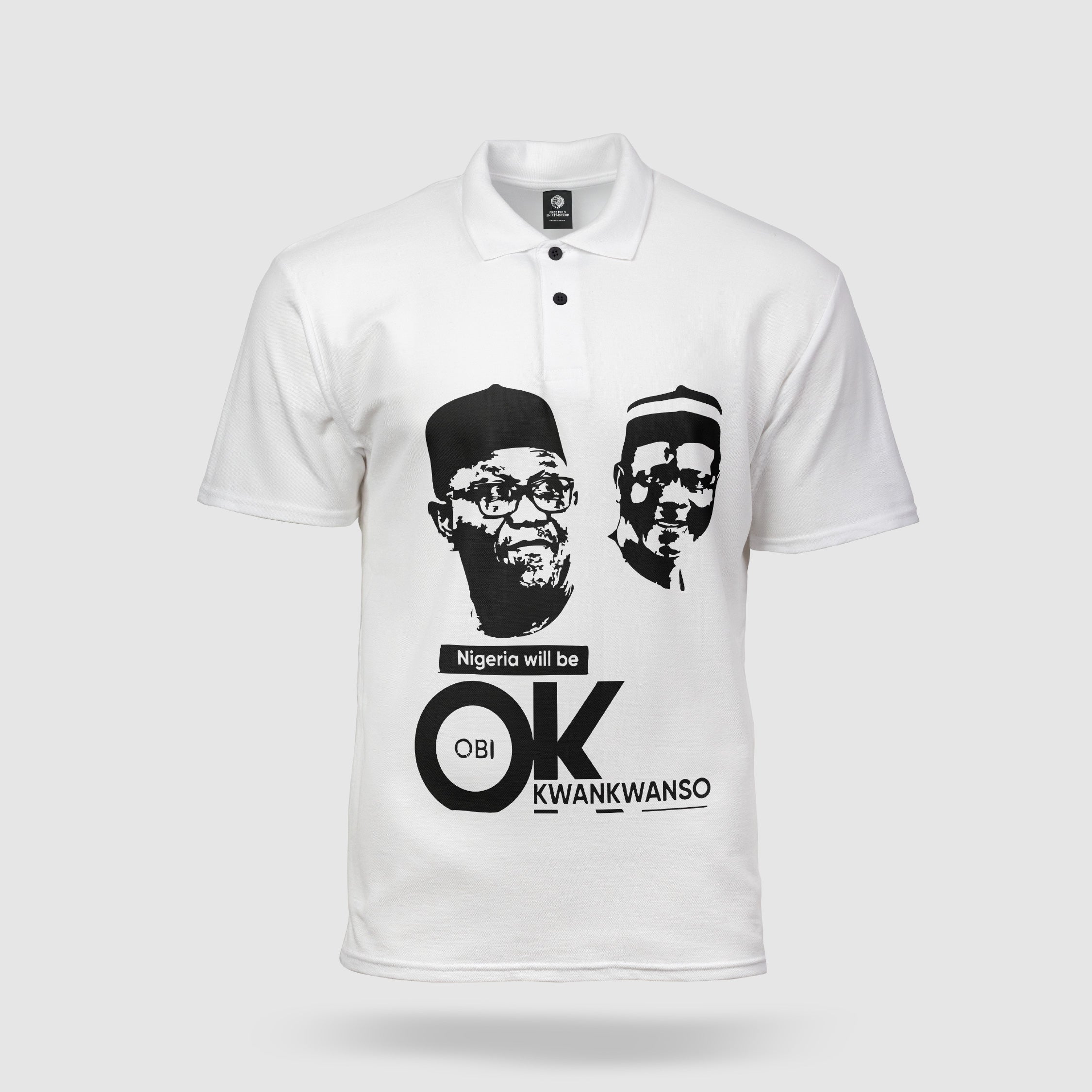 Nigeria Will Be OK polo shirt featuring campaign design for casual